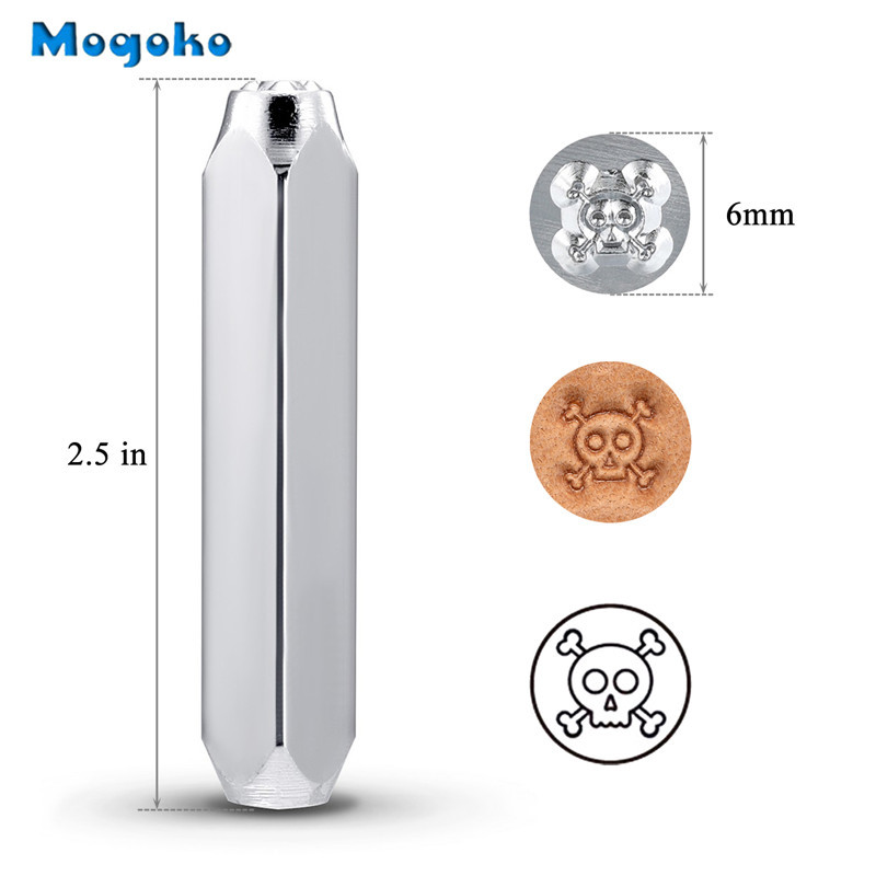 Mogoko 6 mm metāla spiedogu štancēšanas rīks Alumīnija āda unikāls marķējums Simbols štancēšanas zīmogi Instrumenti Amatniecība štancēšanai štancēšanai