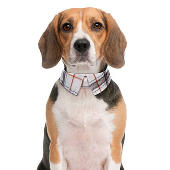 Папийонка с яка за смокинг за кучета с ръчно изработена регулируема карирана яка за официални домашни котки Яка за вратовръзка за малко, средно голямо куче момче