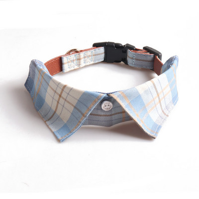 Suņa smokinga kaklasiksna ar rokām izgatavotu regulējamu rūtainu kaklasiksnu Formāla mājdzīvnieku kaķu kaklasiksna mazam, vidējam lielam suņa zēnam