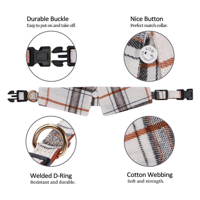 Suņa smokinga kaklasiksna ar rokām izgatavotu regulējamu rūtainu kaklasiksnu Formāla mājdzīvnieku kaķu kaklasiksna mazam, vidējam lielam suņa zēnam