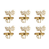 6gab Ziemassvētku salvešu turētāja sakausējums Augstas kvalitātes gudrs, izturīgs delikāts briežu salvešu gredzens bāra restorānam Ziemassvētku ballīšu vakariņām