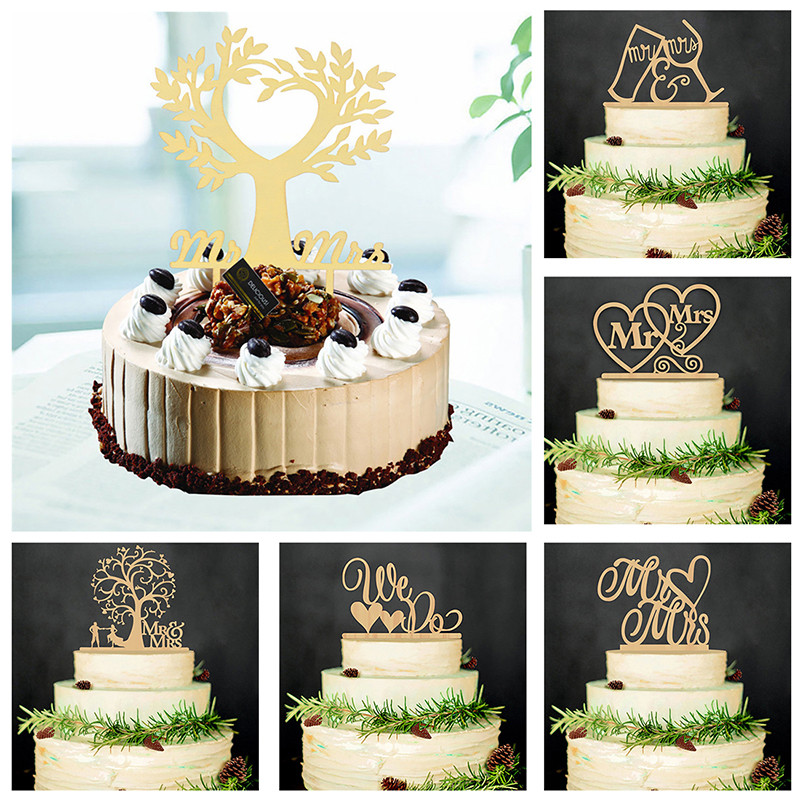 Koka kāzu kūkas virsma Vienkārša kunga un kundzes vēstule Mīlestības forma Dzimšanas diena Kāzas Saderināšanās Jubilejas ballītes kūkas dekorācijas kartīte