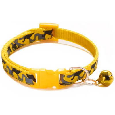 Modes mājdzīvnieku suņu kaklasiksna krāsains raksts maskēšanās jaukas zvaniņa regulējamas kaklasiksnas suņiem kaķiem kucēniem DIY mājdzīvnieku aksesuāri