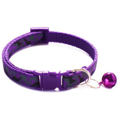 Modes mājdzīvnieku suņu kaklasiksna krāsains raksts maskēšanās jaukas zvaniņa regulējamas kaklasiksnas suņiem kaķiem kucēniem DIY mājdzīvnieku aksesuāri