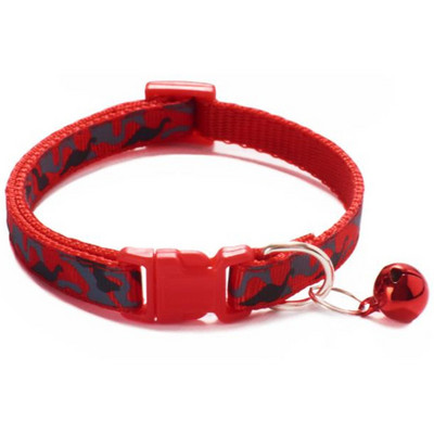 Modes mājdzīvnieku suņu kaklasiksna krāsains raksts maskēšanās jaukas zvaniņa regulējamas kaklasiksnas suņiem kaķiem kucēniem DIY mājdzīvnieku aksesuāri