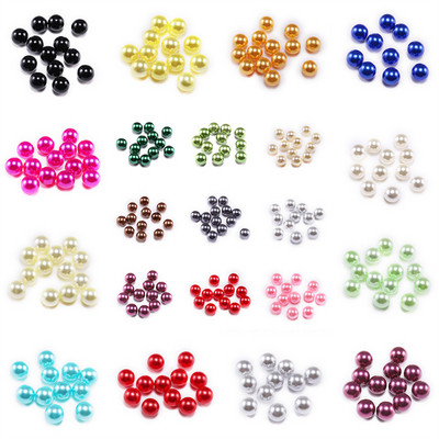 3-12 mm neporainas ABS krāsas imitācijas pērļu krelles DIY ar rokām pildīti aksesuāri materiāls dekoratīvas rotaslietu izgatavošanas krelles