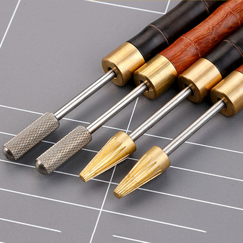 Направи си сам Leathercraft Speedy Edge Brass Oil Painting Pen Head Leather Edge Pen Applicator Edge Paint Roller Pen Top Edge Dye Tool