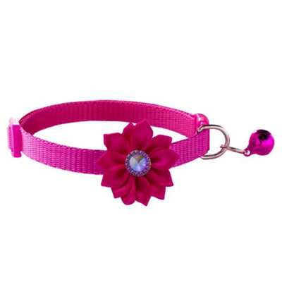 Modes mājdzīvnieku suņu kaklasiksnas zieds, krāsains raksts jauks zvaniņš, regulējamas kaklasiksnas suņu kaķiem DIY mājdzīvnieku piegādes acesorios para mascotas
