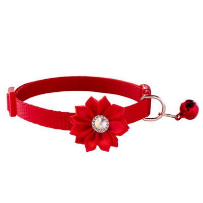 Modes mājdzīvnieku suņu kaklasiksnas zieds, krāsains raksts jauks zvaniņš, regulējamas kaklasiksnas suņu kaķiem DIY mājdzīvnieku piegādes acesorios para mascotas