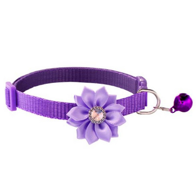 Modes mājdzīvnieku suņu kaklasiksnas zieds, krāsains raksts jauks zvaniņš, regulējamas kaklasiksnas suņu kaķiem DIY mājdzīvnieku piegādes acesorios para mascotas