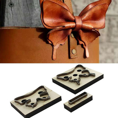 Нов щанцован стоманен щанцов инструмент за рязане на пеперуди Дървени матрици за кожени занаяти