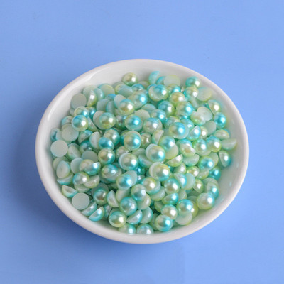 Nāriņas krāsa pusapaļa pērle 3mm-8mm plakana aizmugure ABS plastmasas krelles bez Hotfix Flatback apģērbi nagu mākslas rotājumi