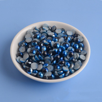 Nāriņas krāsa pusapaļa pērle 3mm-8mm plakana aizmugure ABS plastmasas krelles bez Hotfix Flatback apģērbi nagu mākslas rotājumi