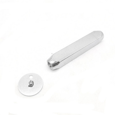 1PC 6MM Metāla štancēšanas rīki Juvelierizstrādājumu dizaina Zīmogi Ādas štancēšanas rīks LOGO DIY Perforācijas tērauda štancēšanas amatniecības sagataves