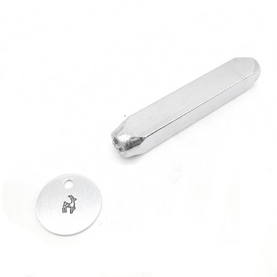 1PC 6MM Metāla štancēšanas rīki Juvelierizstrādājumu dizaina Zīmogi Ādas štancēšanas rīks LOGO DIY Perforācijas tērauda štancēšanas amatniecības sagataves