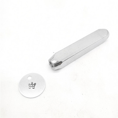 1PC 6MM Metāla štancēšanas rīki Juvelierizstrādājumu dizaina Zīmogi Ādas štancēšanas rīks LOGO DIY Perforācijas tērauda štancēšanas amatniecības sagataves