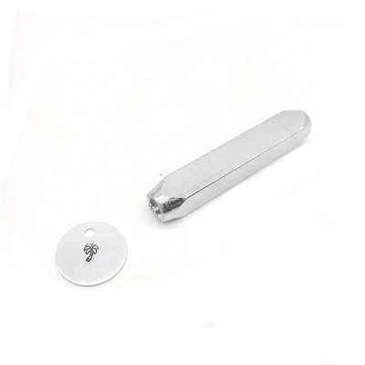 1PC 6MM Metāla štancēšanas rīki Juvelierizstrādājumu dizaina Zīmogi Ādas štancēšanas rīks LOGO DIY Perforācijas tērauda štancēšanas amatniecības sagataves