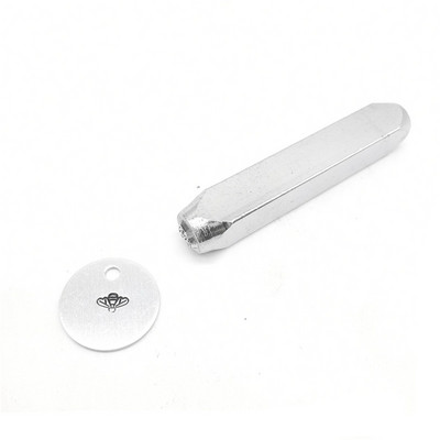 1PC 6MM Metāla štancēšanas rīki Juvelierizstrādājumu dizaina Zīmogi Ādas štancēšanas rīks LOGO DIY Perforācijas tērauda štancēšanas amatniecības sagataves