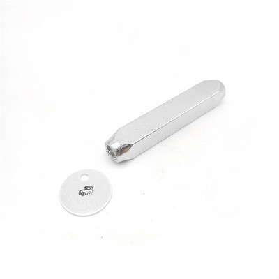 1PC 6MM Metāla štancēšanas rīki Juvelierizstrādājumu dizaina Zīmogi Ādas štancēšanas rīks LOGO DIY Perforācijas tērauda štancēšanas amatniecības sagataves