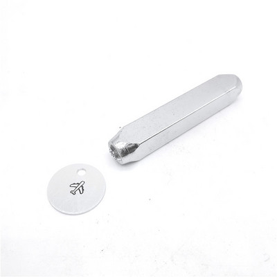 1PC 6MM Metāla štancēšanas rīki Juvelierizstrādājumu dizaina Zīmogi Ādas štancēšanas rīks LOGO DIY Perforācijas tērauda štancēšanas amatniecības sagataves