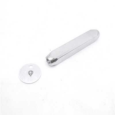 1PC 6MM Metāla štancēšanas rīki Juvelierizstrādājumu dizaina Zīmogi Ādas štancēšanas rīks LOGO DIY Perforācijas tērauda štancēšanas amatniecības sagataves