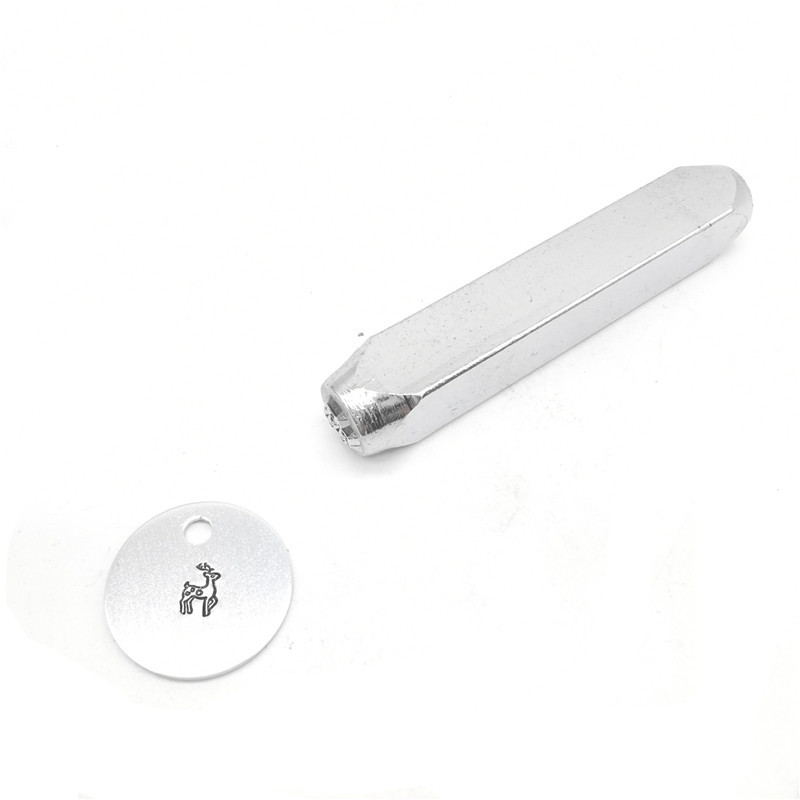 1PC 6MM Metāla štancēšanas rīki Juvelierizstrādājumu dizaina Zīmogi Ādas štancēšanas rīks LOGO DIY Perforācijas tērauda štancēšanas amatniecības sagataves