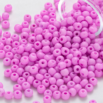 TAO krelles, 3,0 mm, 330 gab., matētas vienkrāsainas, apaļas stikla krelles, 10 grami/caurule DIY roku darbam ar adatu šūšanai, aušanai