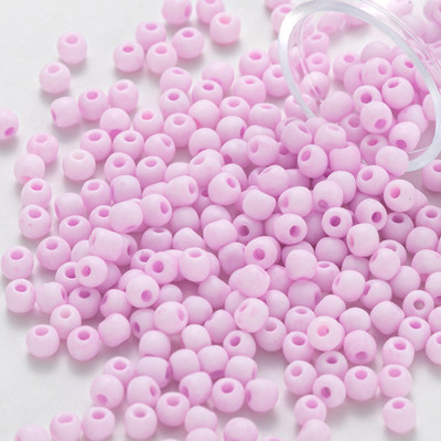 TAO krelles, 3,0 mm, 330 gab., matētas vienkrāsainas, apaļas stikla krelles, 10 grami/caurule DIY roku darbam ar adatu šūšanai, aušanai