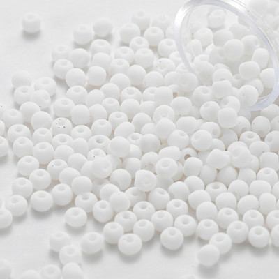 TAO krelles, 3,0 mm, 330 gab., matētas vienkrāsainas, apaļas stikla krelles, 10 grami/caurule DIY roku darbam ar adatu šūšanai, aušanai