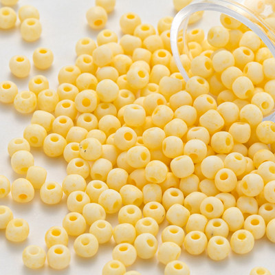 TAO krelles, 3,0 mm, 330 gab., matētas vienkrāsainas, apaļas stikla krelles, 10 grami/caurule DIY roku darbam ar adatu šūšanai, aušanai