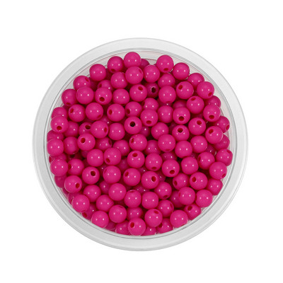 3-12mm Ακρυλικές ίσιες τρύπες μαργαριταρένιες χάντρες μπάλα DIY Χειροποίητες Χάντρες Χαλαρές Χάντρες Τσάντα Τσάντα Βραχιόλι Αξεσουάρ ένδυσης