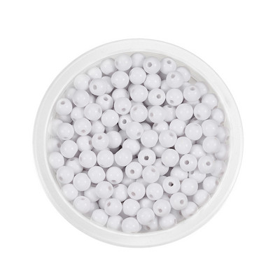 3-12mm Ακρυλικές ίσιες τρύπες μαργαριταρένιες χάντρες μπάλα DIY Χειροποίητες Χάντρες Χαλαρές Χάντρες Τσάντα Τσάντα Βραχιόλι Αξεσουάρ ένδυσης