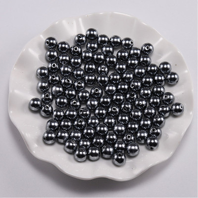 3-12mm Ακρυλικές ίσιες τρύπες μαργαριταρένιες χάντρες μπάλα DIY Χειροποίητες Χάντρες Χαλαρές Χάντρες Τσάντα Τσάντα Βραχιόλι Αξεσουάρ ένδυσης