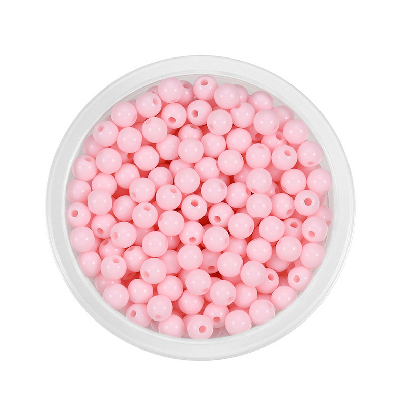 3-12mm Ακρυλικές ίσιες τρύπες μαργαριταρένιες χάντρες μπάλα DIY Χειροποίητες Χάντρες Χαλαρές Χάντρες Τσάντα Τσάντα Βραχιόλι Αξεσουάρ ένδυσης