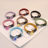 Suņu zvana kaklarota pret plīsumiem pārnēsājama drošības izsekošana pastaigu mājdzīvnieka kakla kakla siksna vienkrāsains jauks kaķa kaklarota mājdzīvnieku aksesuārs