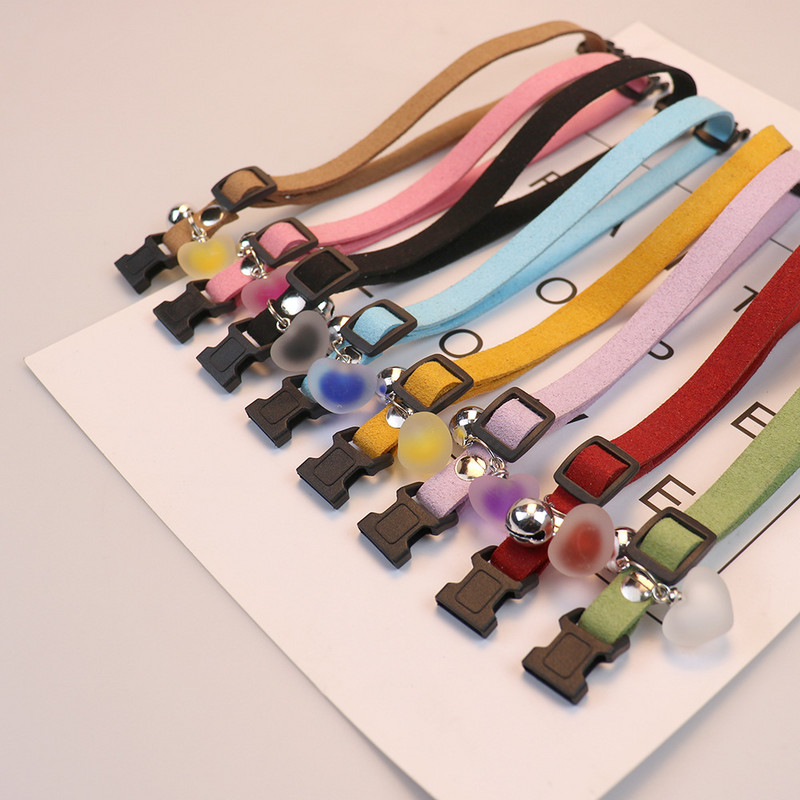 Suņu zvana kaklarota pret plīsumiem pārnēsājama drošības izsekošana pastaigu mājdzīvnieka kakla kakla siksna vienkrāsains jauks kaķa kaklarota mājdzīvnieku aksesuārs