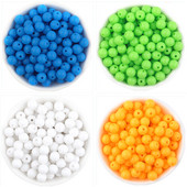 6mm-12mm akrila vienkrāsainas bumbiņas brīvas krelles konfektes pavasara krelles aksesuāri vairumtirdzniecība Barbie materiāls