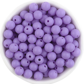 6 mm-12 mm Акрилни едноцветни топки Свободни мъниста Бонбони Пролетни мъниста Аксесоари Продажба на едро Барби материал