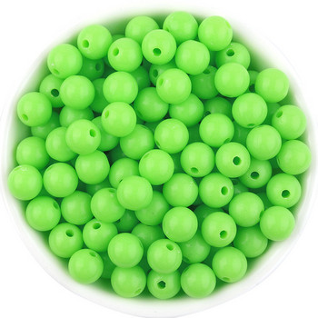 6 mm-12 mm Акрилни едноцветни топки Свободни мъниста Бонбони Пролетни мъниста Аксесоари Продажба на едро Барби материал
