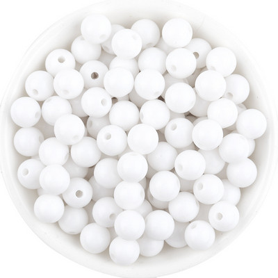 6mm-12mm akrila vienkrāsainas bumbiņas brīvas krelles konfektes pavasara krelles aksesuāri vairumtirdzniecība Barbie materiāls