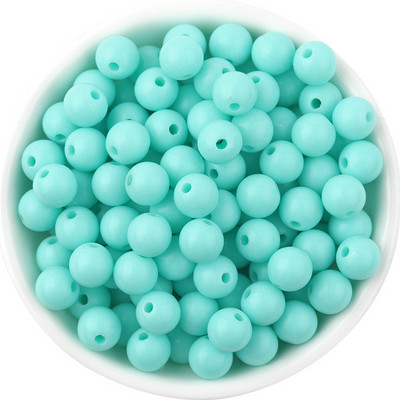 6mm-12mm akrila vienkrāsainas bumbiņas brīvas krelles konfektes pavasara krelles aksesuāri vairumtirdzniecība Barbie materiāls