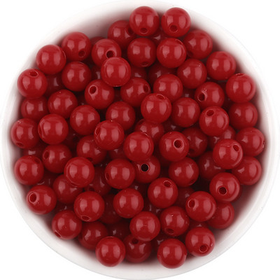 6mm-12mm akrila vienkrāsainas bumbiņas brīvas krelles konfektes pavasara krelles aksesuāri vairumtirdzniecība Barbie materiāls