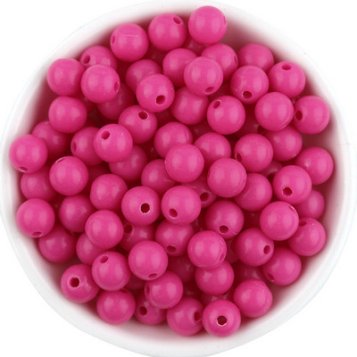 6mm-12mm akrila vienkrāsainas bumbiņas brīvas krelles konfektes pavasara krelles aksesuāri vairumtirdzniecība Barbie materiāls