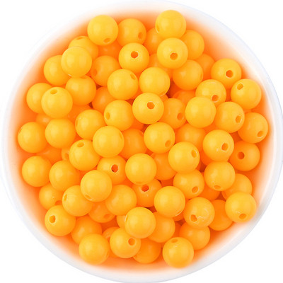 6mm-12mm akrila vienkrāsainas bumbiņas brīvas krelles konfektes pavasara krelles aksesuāri vairumtirdzniecība Barbie materiāls