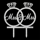 1 gab. Kāzu tēmas Akrila kāzu gredzenu kūkas virsma Valentīndienas dekorēšanas piederumi kāzu kūkas virsma