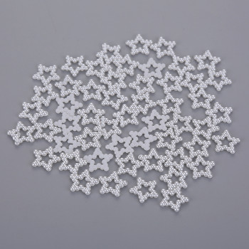 100бр. 12MM форма на звезда ABS имитация на перли Flatback мъниста за арт скрапбукинг изработка на бижута облекло