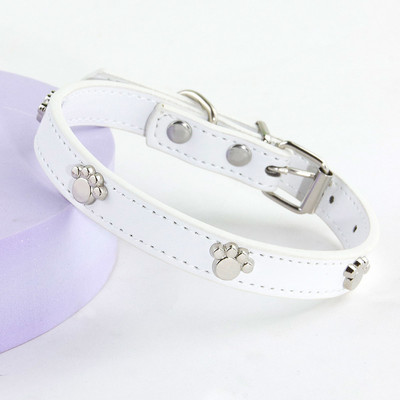 Ķepu ādas izturīgas mājdzīvnieku suņu kaklasiksnas kucēnu mopšu kaklasiksnas maziem lieliem suņiem Čivavas kaķu aksesuāri mājdzīvnieku kaklasiksnas maziem suņiem