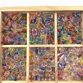 Jaunas caurspīdīgas interjera krāsas akrila krelles, brīvas intervāla krelles, rotaslietas, DIY, apģērbu aksesuāri