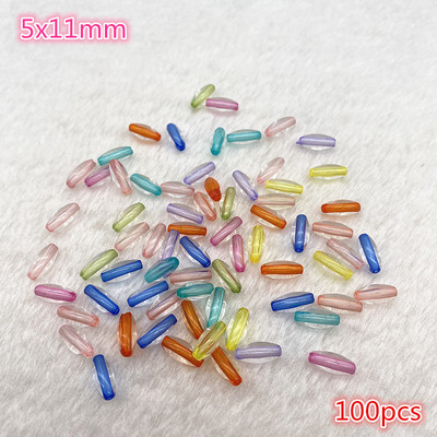 Jaunas caurspīdīgas interjera krāsas akrila krelles, brīvas intervāla krelles, rotaslietas, DIY, apģērbu aksesuāri