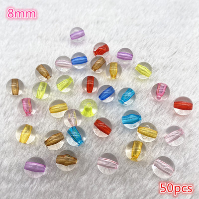 Jaunas caurspīdīgas interjera krāsas akrila krelles, brīvas intervāla krelles, rotaslietas, DIY, apģērbu aksesuāri